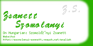 zsanett szomolanyi business card